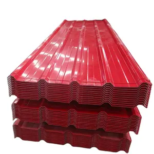 0.5毫米厚度工厂供应优质PPGI预制房屋RAL彩色涂层锌镀锌波纹钢板屋面瓦