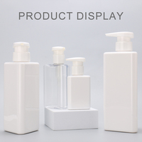 Emballage trilatéral de lotion d'émulsion 200ml 300ml emballage fait sur commande blanc transparent de bouteille de shampooing avec le logo