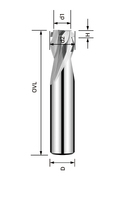 Couteau à découper en carbure monobloc pour tableau acrylique avec enseigne au néon à LED personnalisé fraises en bout pour 4.2mm 5.8mm 6mm 8mm 12mm néon à bande CNC