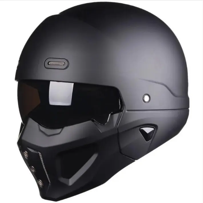 ABS 고급 분리형 마스크 플립 업 풀 페이스 헬멧 블랙 나이트 카스크 탄소 섬유 헬멧 오토바이