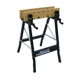 Scie à bûches en acier pliante Support de bûcheron <span class=keywords><strong>pour</strong></span> chevaux Support de charpentier Banc de travail télescopique avec pinces réglables - Product Image 6