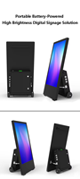 Afficheur numérique extérieur LCD portable de 43 pouces, haute luminosité, lisible en plein soleil, étanche IP65, alimenté par batterie 50Ah, pour la vente au détail