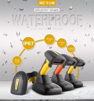 Netum Industrial, resistente, duradero, resistente al agua, lector de código Qr, con cable, Usb, inalámbrico, 1D, 2D, escáner de código de barras