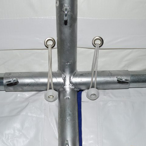 Tende a baldacchino per eventi e fiestività all'aperto in PVC ignifugo, impermeabile e resistente ai raggi UV, di grandi dimensioni (4 <span class=keywords><strong>x</strong></span> <span class=keywords><strong>8</strong></span> m) - Bianche e Rosse - Product Image 6