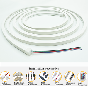 Tira de Luz LED de Neón de Silicona Flexible Inteligente, 12-24V IP67 Impermeable, WiFi Integrado, Control por Aplicación y Control Remoto, Luz de Tubo de Neón RGB - Product Image 6