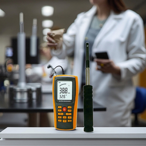 เครื่องวัดความเร็วลมแบบลวดร้อน TLEAD (AMF029)-อิเล็กทรอนิกส์ 220V ป้องกันน้ำและฝุ่นระดับ IP55 ความแม่นยำ 0.001 เมตร/วินาที - Product Image 2