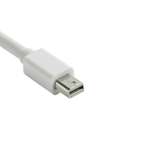 Câble adaptateur Mini DP vers VGA mâle-femelle 1080P à paire torsadée avec cuivre pur, longueur 20 cm et blindage combiné