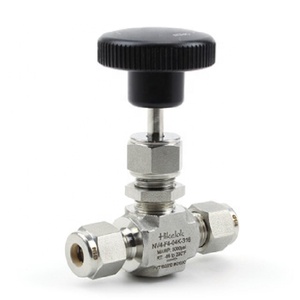 Swagelok Tipo Alta Presión 5000 PSI Acero Inoxidable 1/4 ''1/2'' OD NPT Válvula de Aguja de Capó Integral Válvula de Aguja de Ángulo Recto - Product Image 6