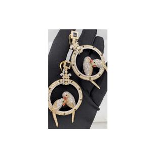 Pendientes de moissanita de Plata de Ley 925 de estilo clásico para mujer, joyería certificada para fiesta de 19g de peso - Product Image 1