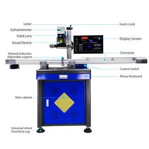 Factory Price Gold And Silver Jewelry Engraving Auto Parts Ccd Visual Positioning Fiber Laser Marking Machine