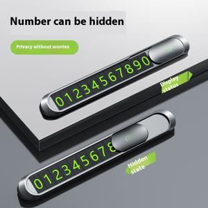 Fabrika toptan araba aksesuarları süs araba dijital plaka görünmez paslanmaz çelik park işareti telefon numarası plaka - Product Image 5