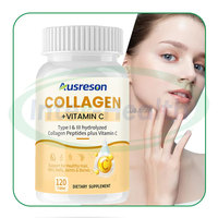 Collagène marin OEM Ausreson et vitamine C complément de produit de soin de la peau biologique pilule de blanchiment de la peau comprimé de collagène de vitamine C