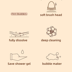 Brosse de bain multifonctionnelle pour animaux de compagnie en silicone souple et caoutchouc, avec distributeur de savon intégré pour le toilettage et le massage des chiens, idéale pour la salle de bain - Product Image 5