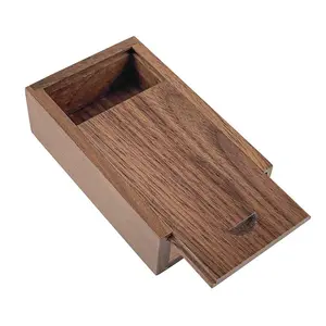 थोक अनुकूलित आकार के छोटे लकड़ी के उपहार बॉक्स का उपयोग लकड़ी के यूएसबी बॉक्स को थोक लकड़ी के स्लाइड ढक्कन बॉक्स में पैक करने के लिए किया जाता है