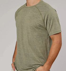 Özel Hemp100 kenevir Tee gömlek erkekler T-shirt çevre dostu organik pamuk sürdürülebilir Tee gömlek boş bambu pamuk T Shirt - Product Image 4