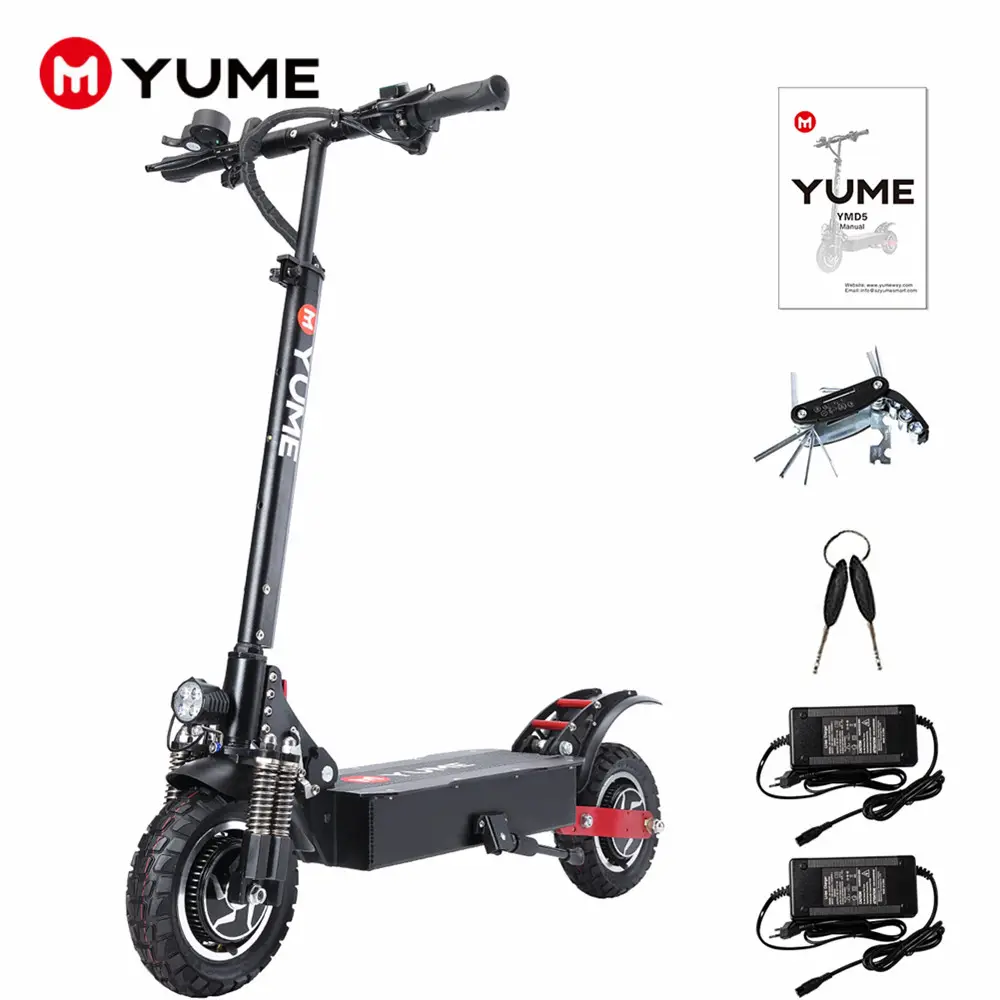 Yume wholesale2400w plegable de alta calidad Scooter eléctrico inteligente doble sistema de frenado cuerpo de aleación de aluminio