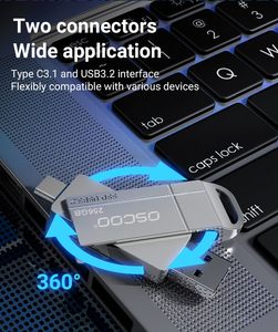 OSCOO tipi C SSD 3D TLC <span class=keywords><strong>Nand</strong></span> <span class=keywords><strong>Flash</strong></span> ile <span class=keywords><strong>USB</strong></span> <span class=keywords><strong>Flash</strong></span> sürücü 128gb 256gb 512gb okuma hızı 550 MB/s yazma hızı 520MBs 2-in-1 <span class=keywords><strong>USB</strong></span> sopa - Product Image 5