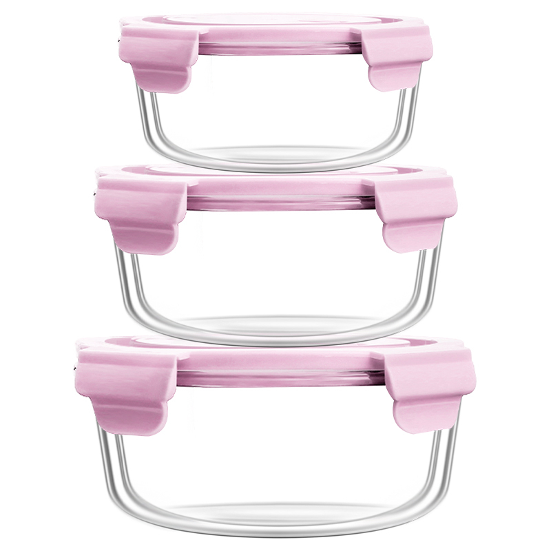 Low Price High Borosilicate Glass Kitchen Storage Jar Fresh-keeping Heatable Leak Proof Large Capacity Microwavable Oven Safe