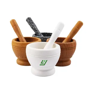 YIHEYI Plastic Mortar and Pestle Set Grinder for Spices and Seed Grinding Crushing Mashing Spices Nut for Guacamole Garlic Sauce