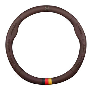 Funda para Volante de Coche de Color Rojo, Cuero y Fibra de Carbono para Modificación de Automóviles - Product Image 2