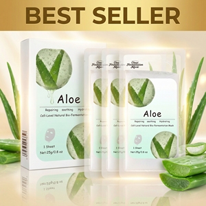 Mascarilla Facial de <span class=keywords><strong>Aloe</strong></span> <span class=keywords><strong>Vera</strong></span> Biofermentada a Base de Plantas Vegana Orgánica, Mascarilla Facial Antiacné, Calmante e Hidratante para el Cuidado de la Piel - Product Image 2