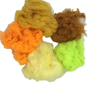 microfiber colored polyester stable fibre with Best Quality!