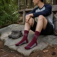 Chaussettes de trekking personnalisées avec logo, chaussettes athlétiques côtelées pour les aventures de randonnée