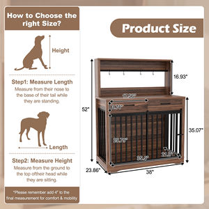 <span class=keywords><strong>La</strong></span> niche pour <span class=keywords><strong>chien</strong></span> en bois massif JX pour l'intérieur offre un espace de vie spacieux et une excellente ventilation. Il peut servir de meuble de rangement - Product Image 4