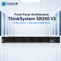 ThinkSystem SR250 V3 1U 랙 서버, 공간 제약이 있는 소매점 및 엣지 배포 서버용 짧은 깊이(498mm) 컴팩트 섀시