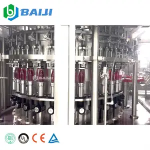 Wholeline automatic 500ml glass bottle sparkling water carbonated drink bottling filling packing machine