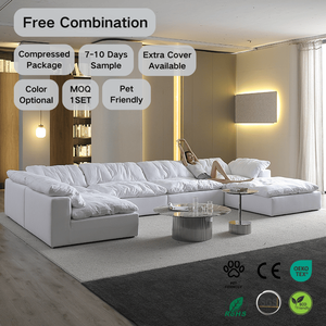 أريكة فاخرة على شكل حرف L بتصميم أوروبي، طقم كنب وكنب مقطعي بخصم بالجملة، أفضل الأرائك مبيعًا لغرف المعيشة في الشقق - Product Image 1