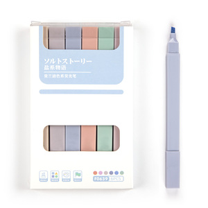 Rotulador Resaltador Cuadrado de Color Pastel con Punta de Cincel Suave, Secado Rápido, Fácil de Sostener para Diario, Planificador Bíblico - Product Image 1