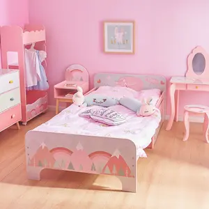 Ooden-cama para niños pequeños, muebles de extensión