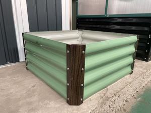 Fioriera in Acciaio Zincato Resistente, Letto <span class=keywords><strong>da</strong></span> Giardino Rialzato Effetto Legno, per Giardinaggio <span class=keywords><strong>Esterno</strong></span> e Uso Agricolo, Vendita Diretta dalla Fabbrica - Product Image 6