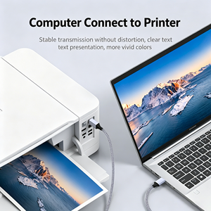 สายเชื่อมต่อ USB 3.0 แบบ A ตัวผู้ ไป B ตัวผู้ สำหรับเครื่องพิมพ์ สแกนเนอร์ ความเร็วสูง 5Gbps ความยาว 0.5 ม. 1 ม. 2 ม. สายเคเบิลสำหรับฮาร์ดไดรฟ์ภายนอกและฮับ - Product Image 2