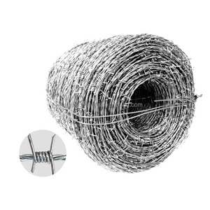 300mts 3 hebras de Calibre 12 14 alambre de puas De PVC Galvanizado Alambre de Hierro de Seguridad Ganadera para Patios - Product Image 1
