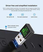Adaptateur USB WiFi 6 pour PC portable, 900 Mbps, antenne 4dBi, double bande 5G/2,4 GHz, pilote intégré