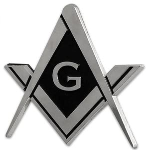 Placa de Metal cromada 3D para parrilla de coche, Logo de marca de diseño personalizado, pegatina de letras, insignia automática masónica - Product Image 5