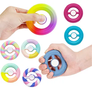 Aperte Sensorial Stress Relief Pop Silicone Soft Grab Hand Grip Snap Anel Finger Spinning Snapper Fidget antistress brinquedos