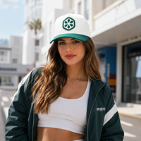 Casquette de golf à broderie 3D, cinq panneaux, personnalisable OEM, faible MOQ, haute qualité, visière incurvée, boucle coulissante, durable, pour homme