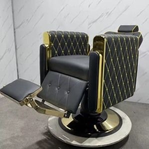 เก้าอี้ตัดผมปรับเอนและยกได้ หุ้มหนังสังเคราะห์ ดีไซน์ทันสมัย สำหรับร้านตัดผมชาย - Product Image 5