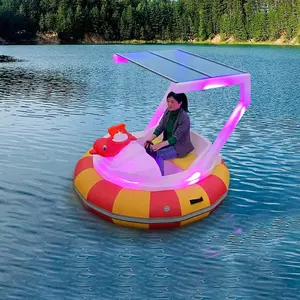 家庭娱乐游戏夏季水上运动电动充气塑料碰碰船出售