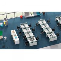 Centre d'appel ouvert de style moderne pour tables de bureau Poste de travail Mobilier de table pour le personnel Poste de travail Cloison