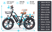 Vélo Électrique Urbain 20 Pouces pour Enfants et Femmes, Modèle FM 001, Deux Places, 1000W, Idéal pour les Trajets Quotidiens – Nouveauté 2024, Offre Spéciale