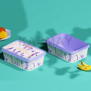 Boîte à confiture en plastique 2L carrée iml pour sauce aux myrtilles avec fermeture de sécurité sur le support latéral Film d'étanchéité - Product Image 6