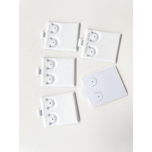 Tarjeta de exhibición de joyería de <span class=keywords><strong>espuma</strong></span> pequeña personalizada almohadilla de hojaldre blanca embalaje de collar pendientes de plástico almohadilla de hojaldre de tarjeta con impresión de plata - Product Image 2
