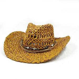 Sombrero de Paja Estilo Vaquero Personalizado, Nuevo, para Verano, para Mujeres y Hombres, para la Playa, Viajes, Protección Solar - Product Image 1