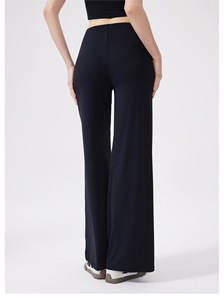 Pantalon de yoga ample et fluide pour femme avec cordon de serrage à la taille, extensible, respirant, décontracté, pour le Pilates et la détente - Product Image 5