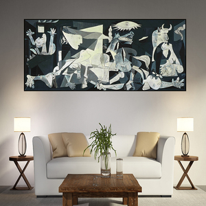 Reproductions de célèbres peintures sur toile de <span class=keywords><strong>Guernica</strong></span>, impressions sur toile, œuvres d'art par Picasso, tableaux muraux pour la décoration du salon - Product Image 6