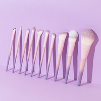 Pinceaux de maquillage de luxe Marque privée Pinceau de maquillage à revêtement mat Outils de kit cosmétique pour le visage Ombre à paupières Poudre Blush Highlight